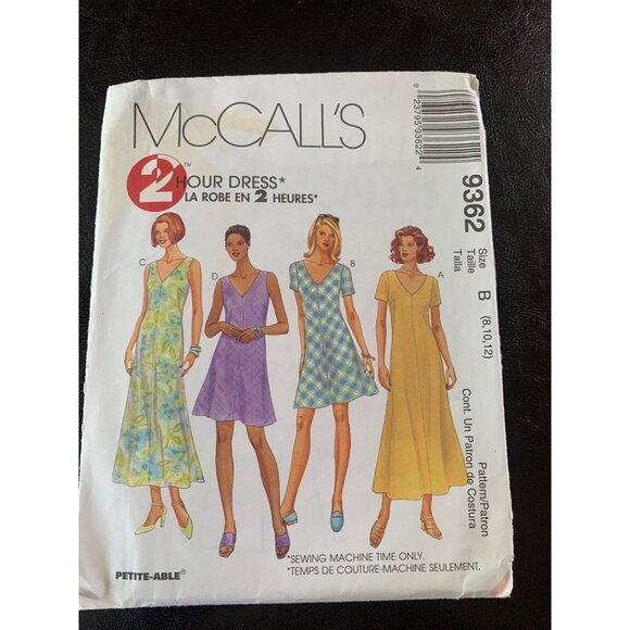 McCall's Misses Dress Sewing Pattern Sz 8 - 12 9362 - Uncut - Picture 8 of 9